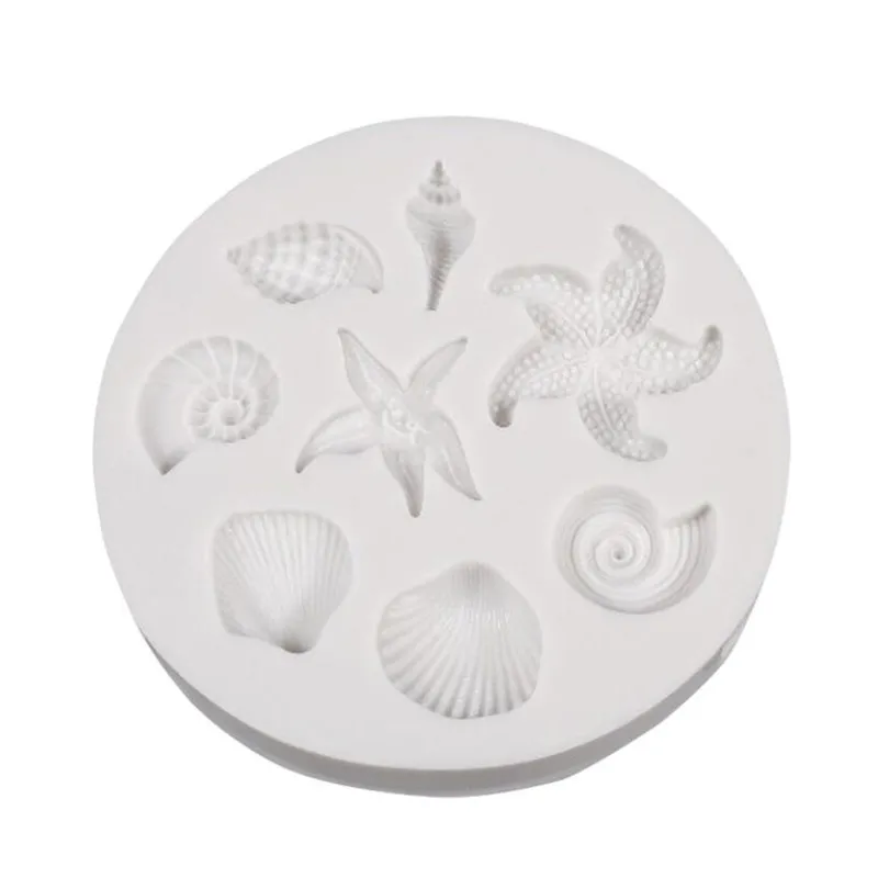 

DIY Sea Creatures Conch Starfish Shell Silicone Molds Fondant Candy Cake Decorating Tools Creative DIY Chocolate Mold Baking