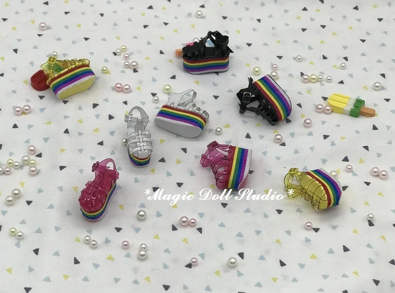 [MG702] Neoblythe кукла обувь# Радуга Джерри сандалии подходят для Blyth Azone OB24 кукла Outfis в розницу