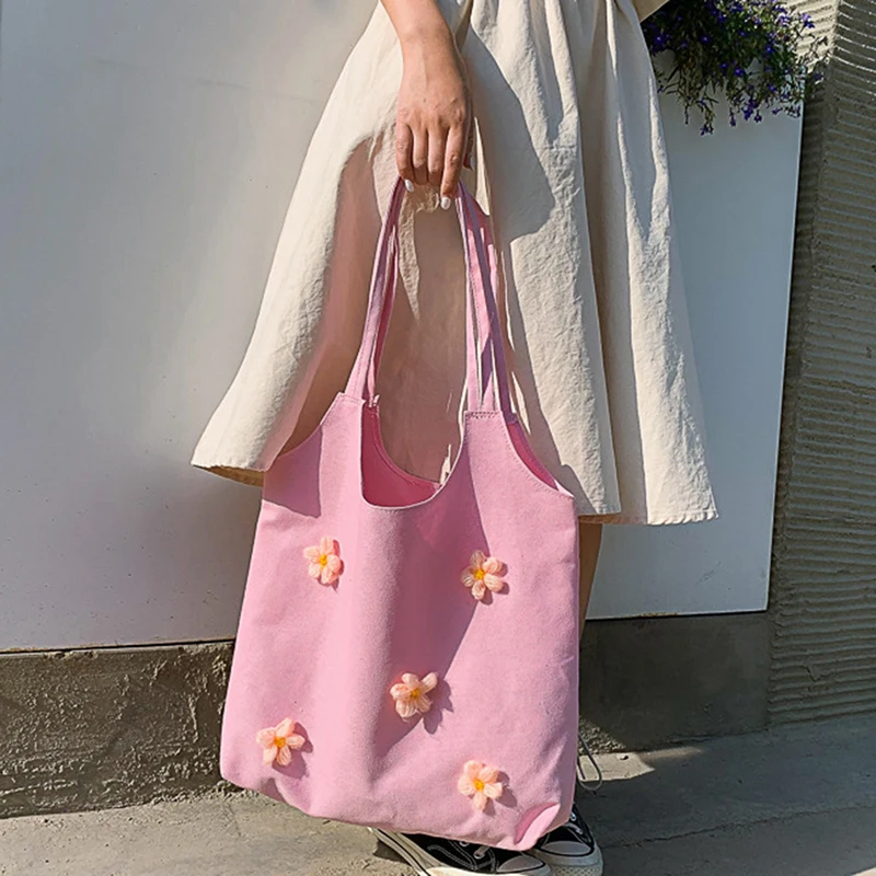 

Big Shoulder Bag Women Printed Contracted Canvas Leisure Travel Bag Large Capacity Solid Femme Handbag Bolso Mujer