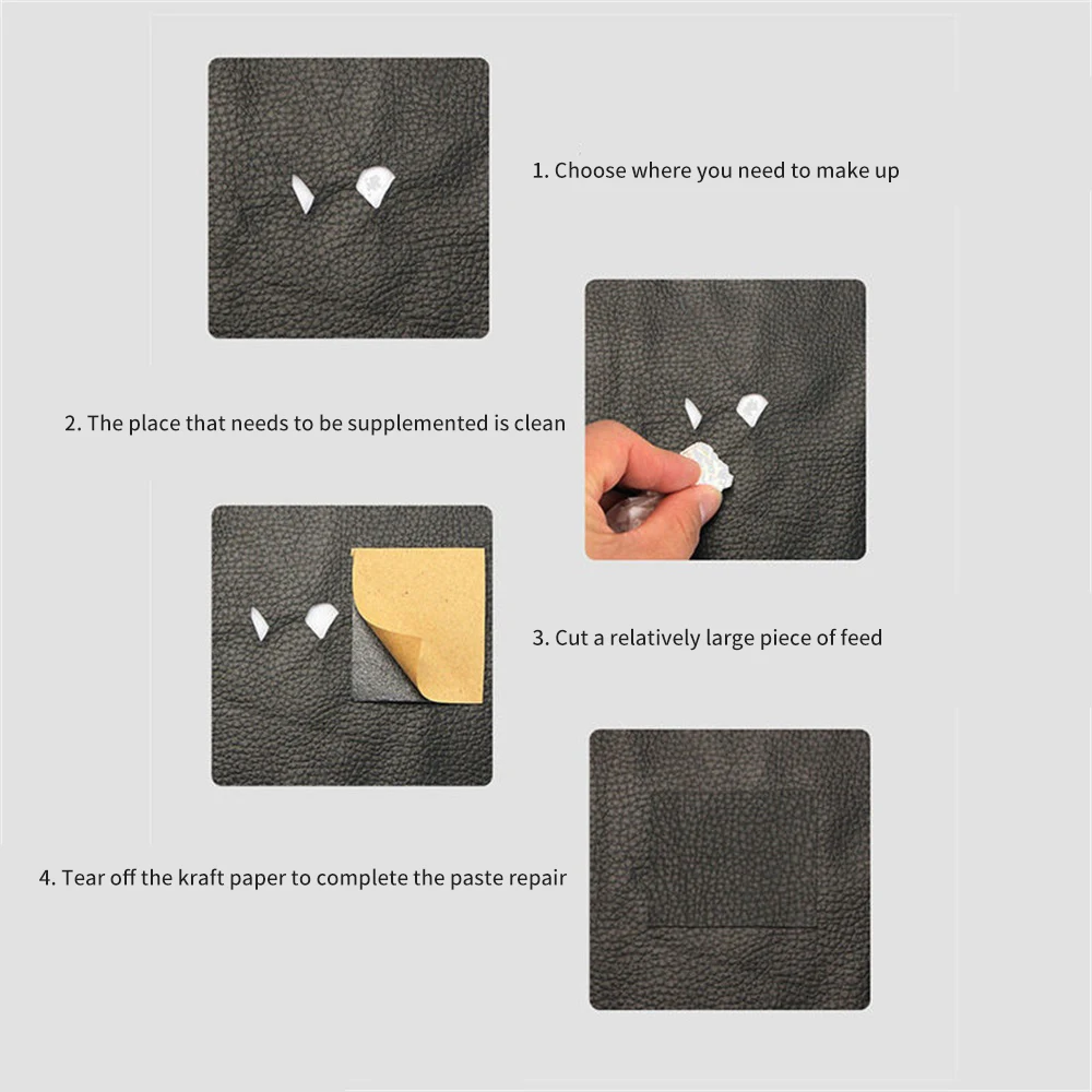 

50*137CM Leather Patch Fabric Stick-on Self Adhesive PVC No Ironing Sofa Repair DIY Furniture Stickers Patches