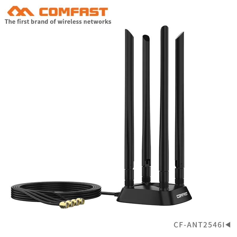 

4 * 6dbi Двухдиапазонная 5G сильная WIFI антенна 2,4G 5,8G RP антенны SMA усилитель WLAN роутер антенный усилитель с расширением 1,2 м