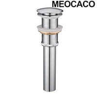 meocaco bathroom sink pop up drain basin sink drain bathroom faucet accessories push down drain waste drainer chrome