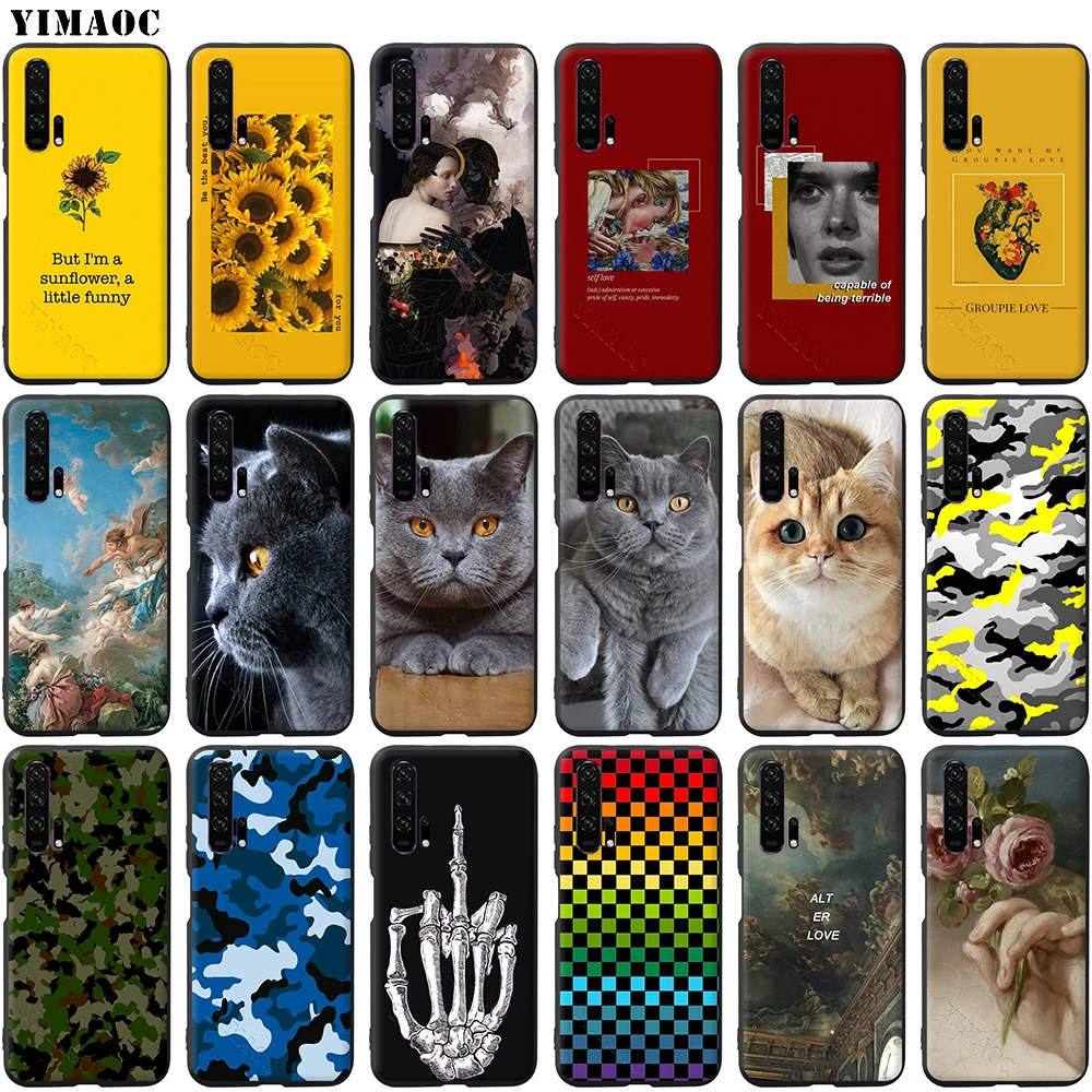 Чехол для телефона чехол s Honor 20 Pro Мягкий силиконовый 20Pro крышка D 4 Coque класса люкс