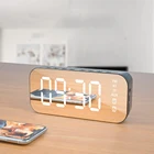 Цифровой светодиодный Будильник часы настольные электронные часы USB Пробуждение FM радио проектор времени