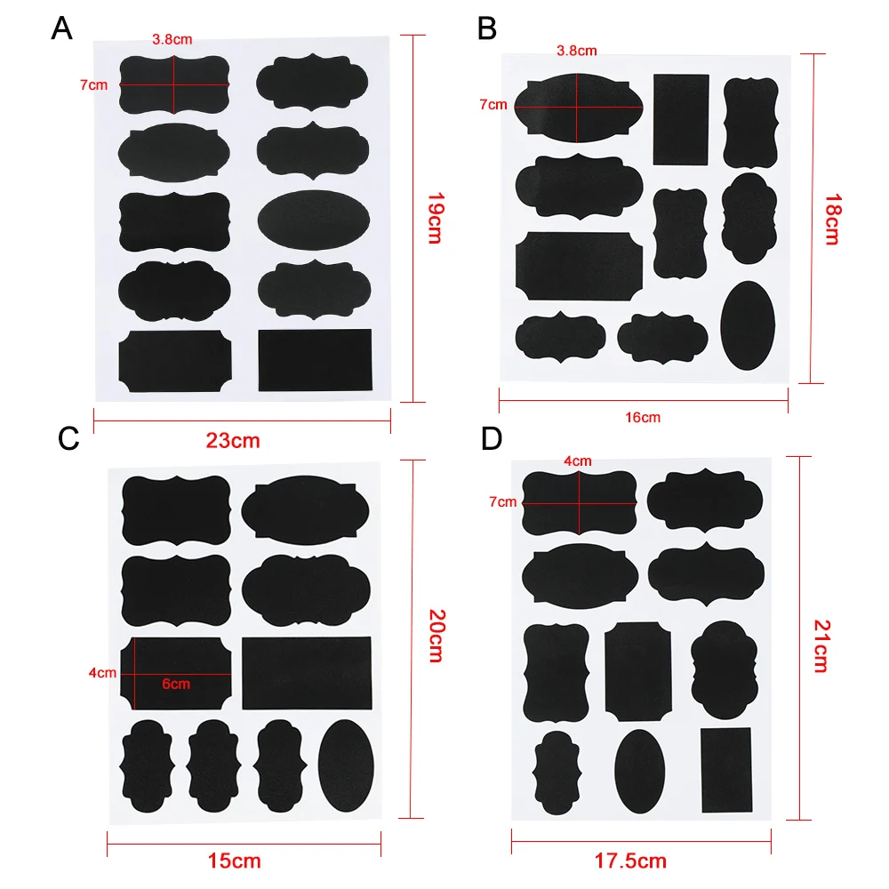 20 шт. новые стираемые баночки для специй наклейка на доску водонепроницаемые