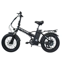 fat tire 48v 13ah 750w folding electric bicycle mtb step over foldable mountain electric bike with rear rack hub motor ebike