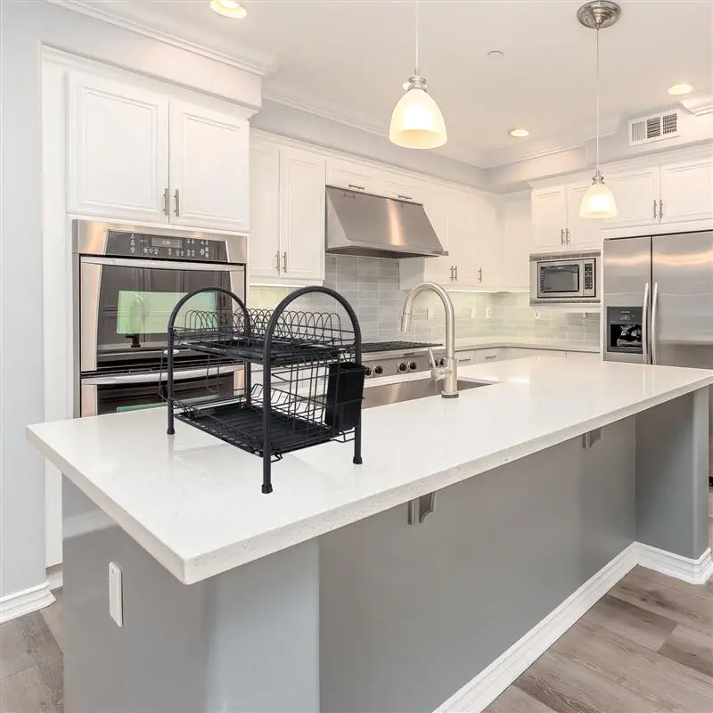 

Multi-Layer Iron Kitchen Drying Rack Bowl Rack Floor Draining Rack Dish Storage Shelf Kitchen Organizer Home Shelf Dinnerware