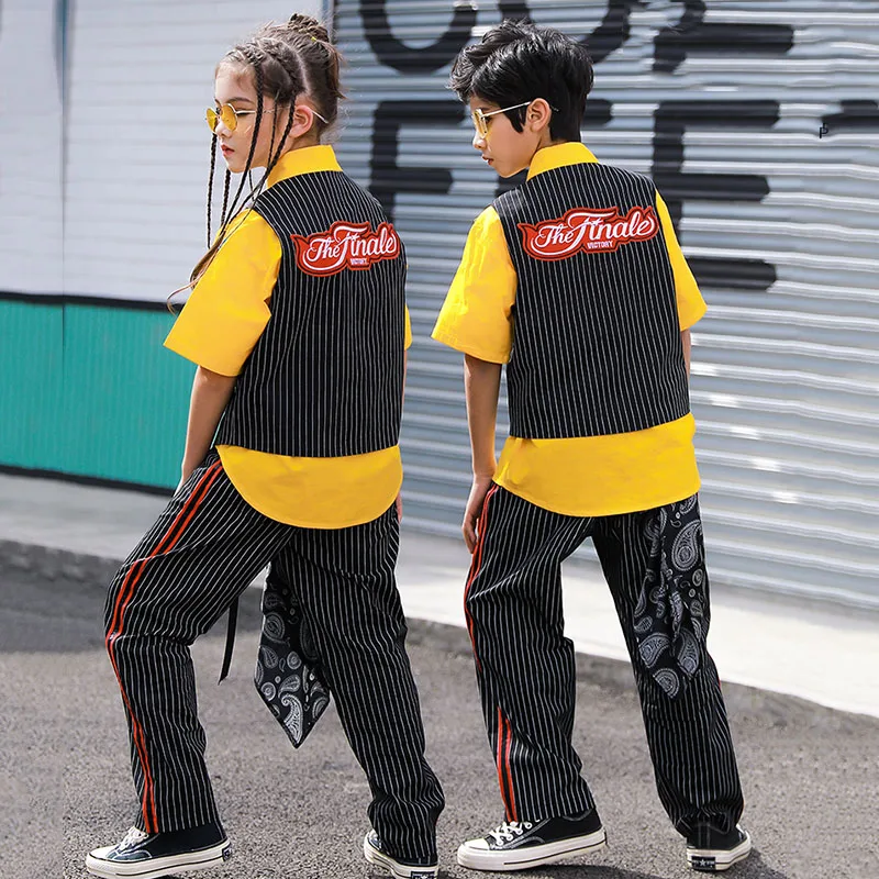 Для детей в стиле хип-хоп Детские костюмы модные уличных танцев для выступления
