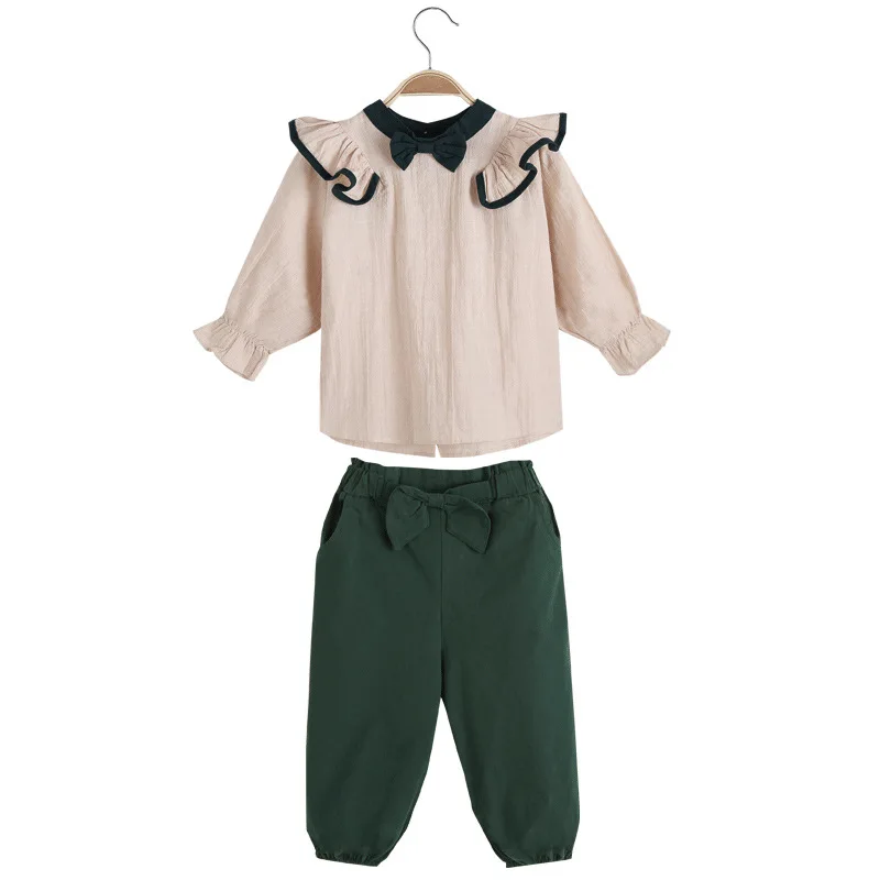 Детская одежда комплект одежды для маленьких девочек 2021 платье с длинными