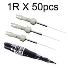 50 шт. Dermograph 1R Оригинальный США станок для мозаичной Татуировки Ручка иглы Игольный 1 зубец для перманентного макияжа бровей и губ