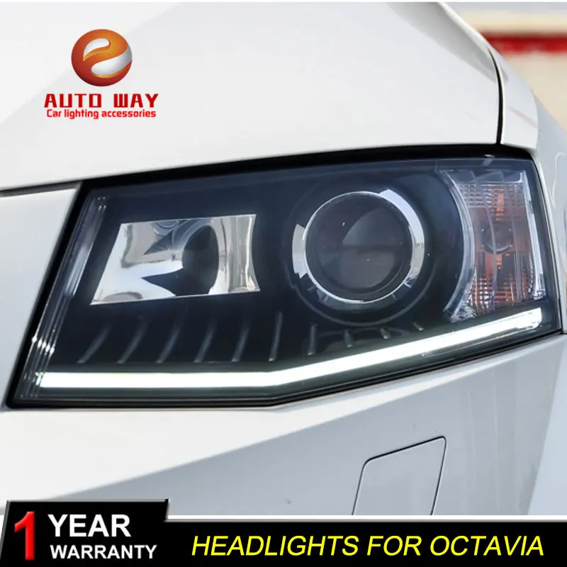 Высококачественный чехол для стайлинга автомобиля Skoda Octavia 2015 фары светодиодный