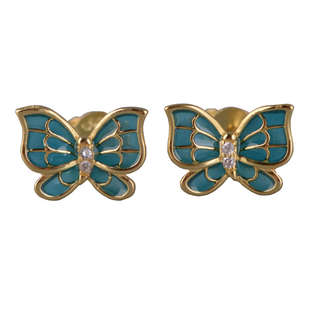 

Женские серьги из серебра 2021 пробы с синей эмалью