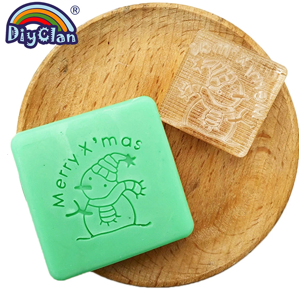 Рождественский снеговик штамп для мыла Сделай Сам инструменты изготовления под