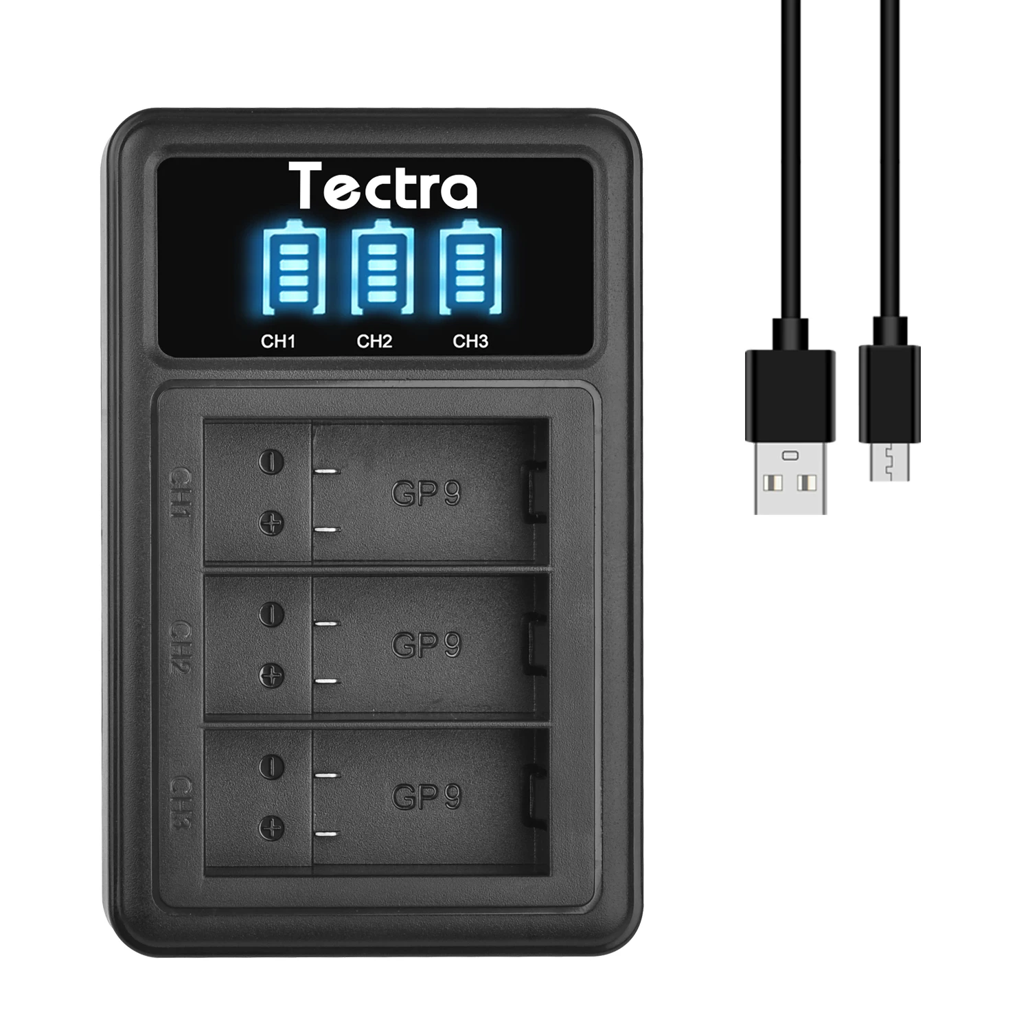 4x1780mAh Tectra Batteria for GoPro 9 Rechargeable Li-ion Battery Hero 10 Hero 11 AHDBT-90 for Go Pro Hero 9 Camera Accessories