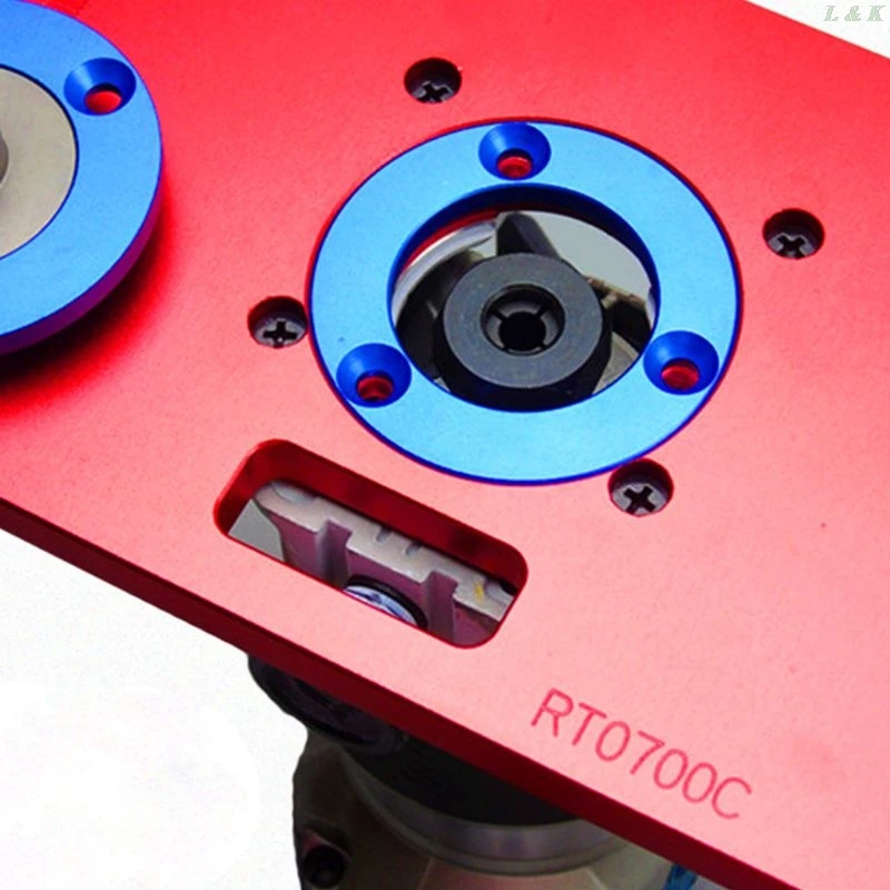 

Aluminum Alloy Router Table Insert Plate with Ring for Wooden Benches RT0700C