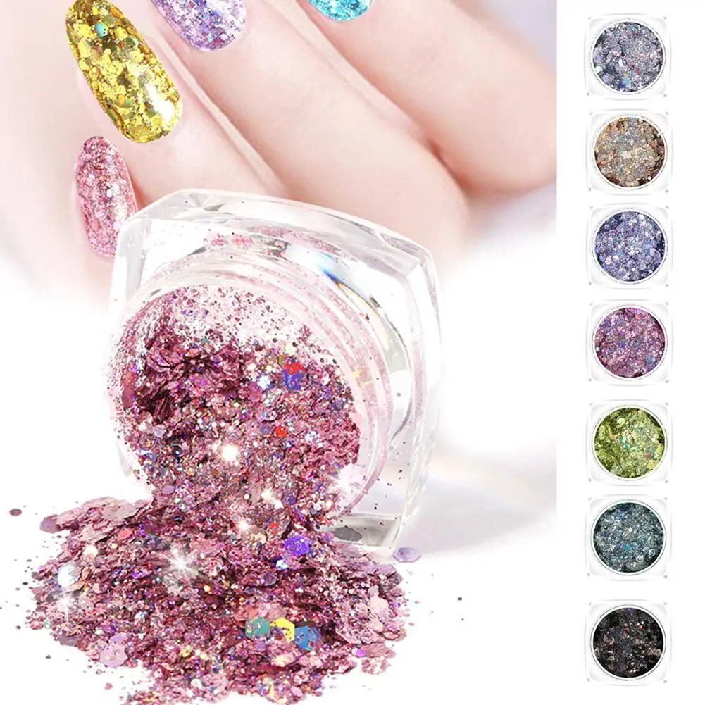 Новинка гибридные блестки блеск круглые красочные баночки с блеском тени для