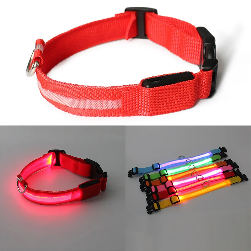 Красный usb зарядка ошейник для собак перезаряжаемая Светодиодная трубка
