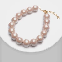 amorita boutique exaggerated fashion simple large pearl necklace