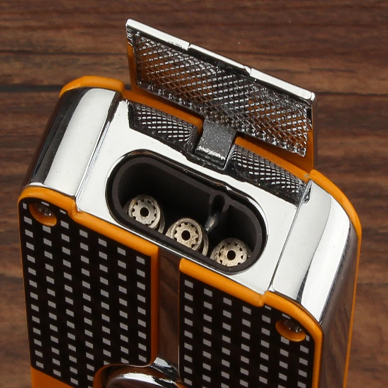COHIBA карманная зажигалка для сигар металлические газовые зажигалки с бутаном 3
