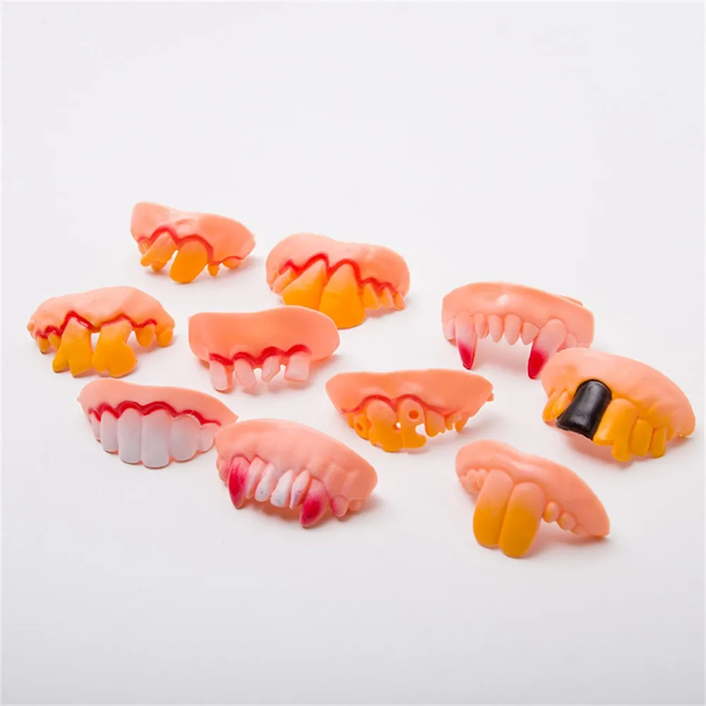 

Kids Toy Baby Funny Toys For Boy Girl Hallowmas Tricks Toy Replica Disgust Ugly Denture False Rotten Teeth model Tooth
