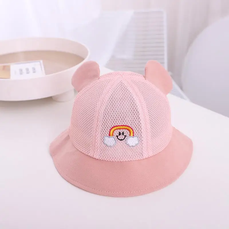 

Cotton Rainbow Mesh Bucket Hat Fisherman Hat Outdoor Travel Hat Sun Cap Hats for Child Boy and Girl 21