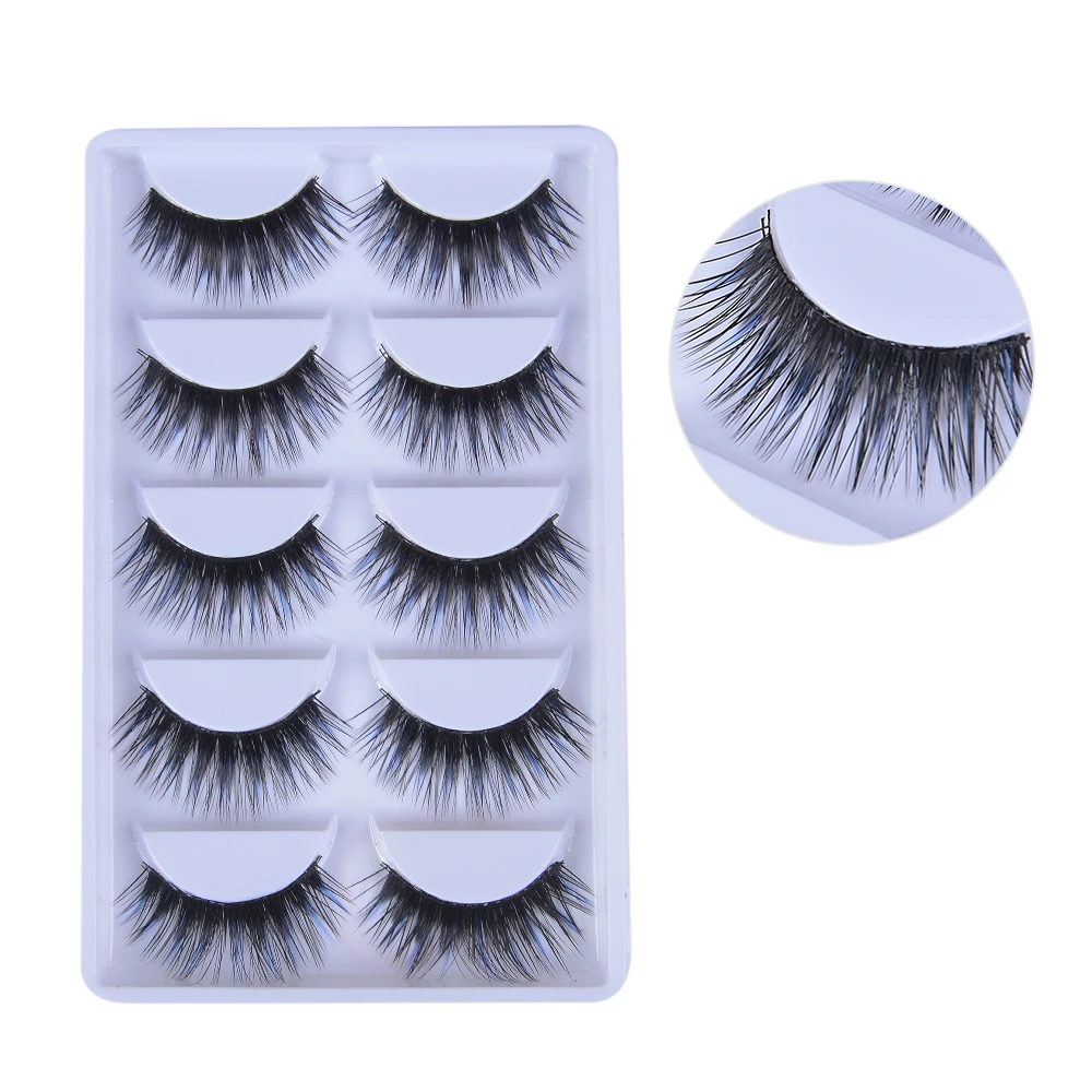 5 пар накладных ресниц натуральные высококачественные ручные ресницы крылатые