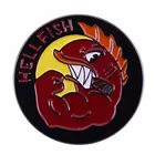 Забавные эмалевые булавки в стиле аниме, милые барты, Симпсоны, дедушка, Хелл, рыба, логотип команды, комедия, брошь, модная Металлическая Булавка, драгоценности