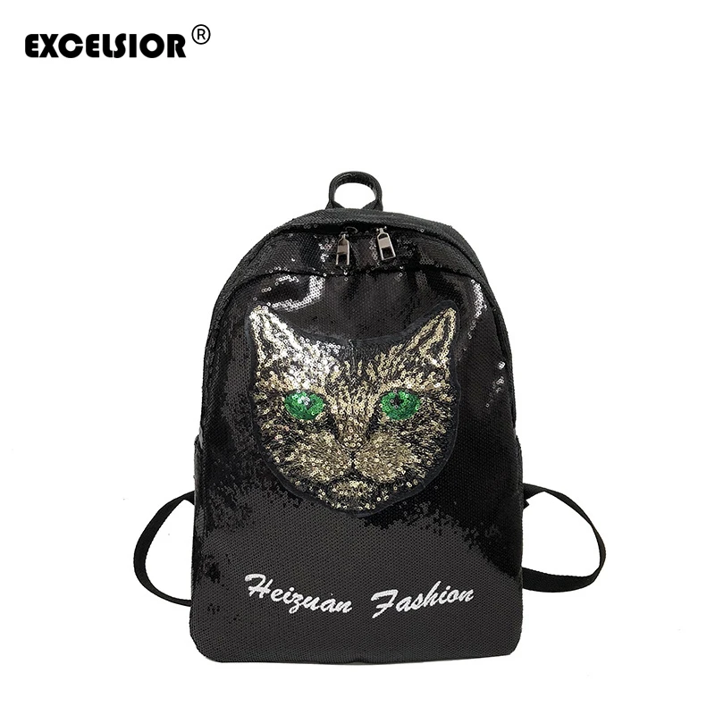EXCELSIOR стильный рюкзак с пайетками милый мультфильм школьные сумки для