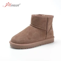 2021 new fashion winter women snow boots cowhide leather ankle boots warm winter boots woman shoes waterproof