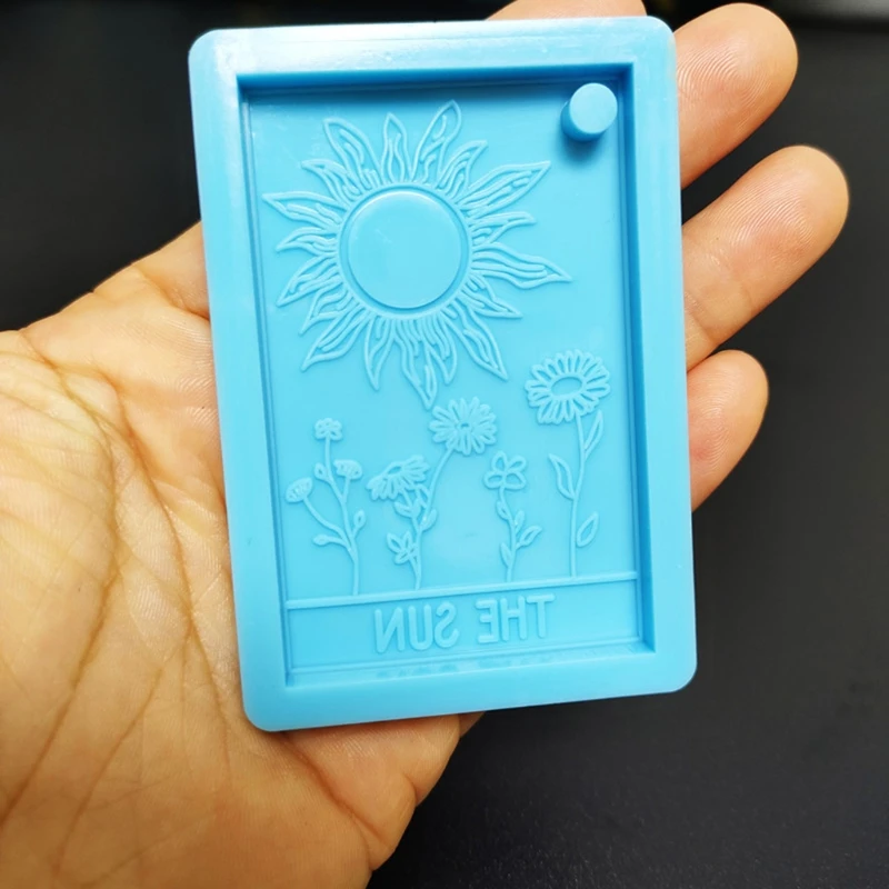 

N58F Sunflower Keychain Epoxy Resin Mold Necklace Pendants Silicone Mould DIY Crafts Jewelry Decorations Casting Tools