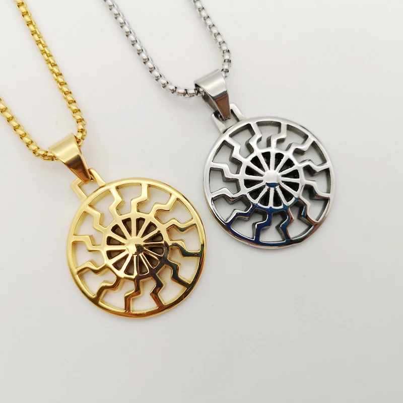 

New high polished Gold/silver color 316L stainless steel pendant necklace mens/womens trendy hip hop necklace jewlery