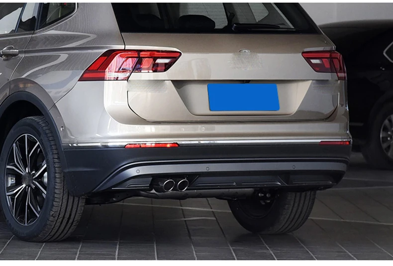 Для VW Tiguan L универсальная посылка edge автомобильный Стайлинг задний бампер накладка наклейка