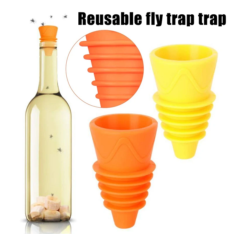 

Upgraded Fruit Fly Traps Set Reusable Indoor Fly Trap Outdoor House Restaurant Courtyard Fly Catcher RE