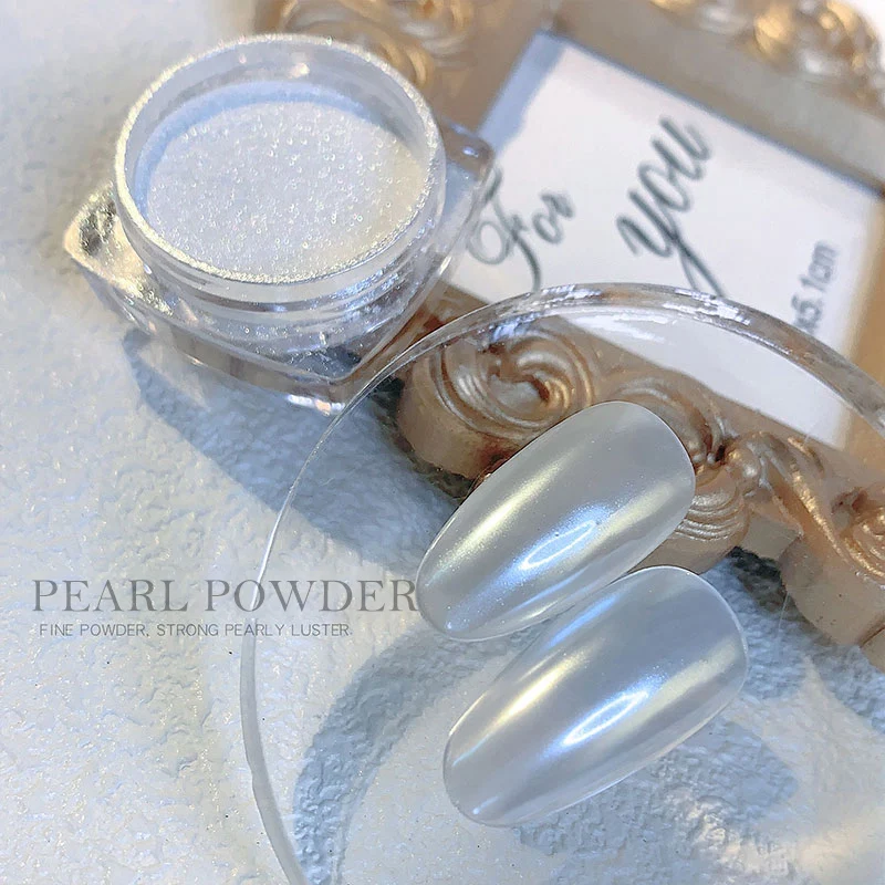 Nail Pearl Powder Silver Shimmer Magic Ultra-thin 3D DIY Mermaid Chrome Pigment Crystal Art Decoration | Красота и здоровье
