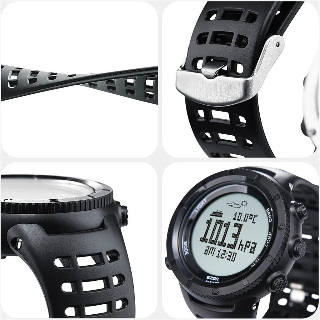 EZON H001H11 Smartwatch блок swich gps шагомер Бег открытый спортивный компас термометр Смарт часы с водонепроницаемым