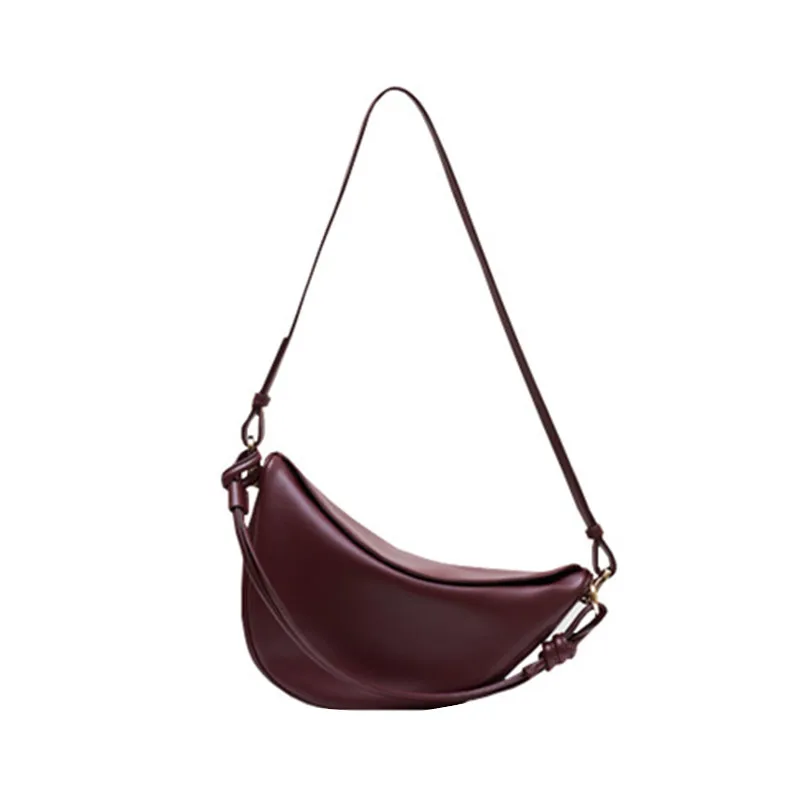 

Designer Half-Moon-Shaped Women Shoulder Bag Fashion Solid Color Crossbody Bags for Women 2021 Bands Semicircle Hobo Lady Purse