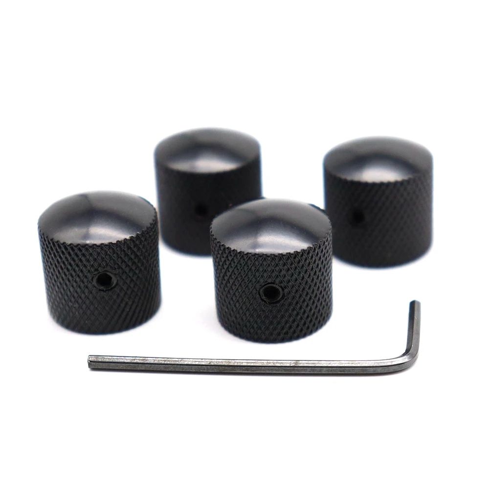 

Pack of 4pcs Metal Dome Knob Volume Tone Control Knobs Screw Type for FD ST LP Electric Guitar or Bass
