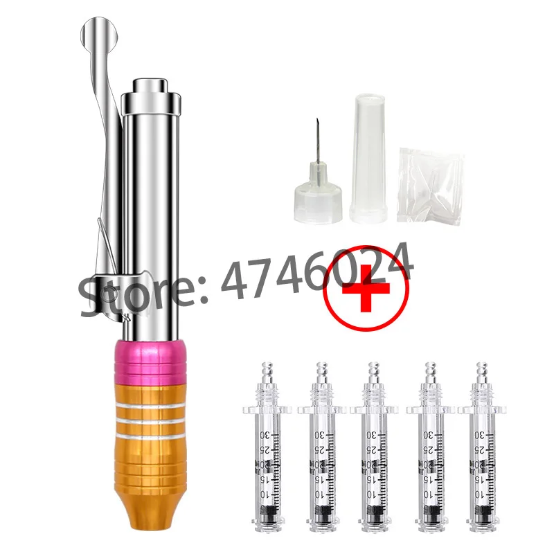 pink gold pen kit 0,3 губа наполнитель инъекции ручка гиалуроническая кислота ручка без иглы губа инжектор гиалурон ручка для губ заполнение против морщин лица лифтинг - Цвет: pink gold pen kit