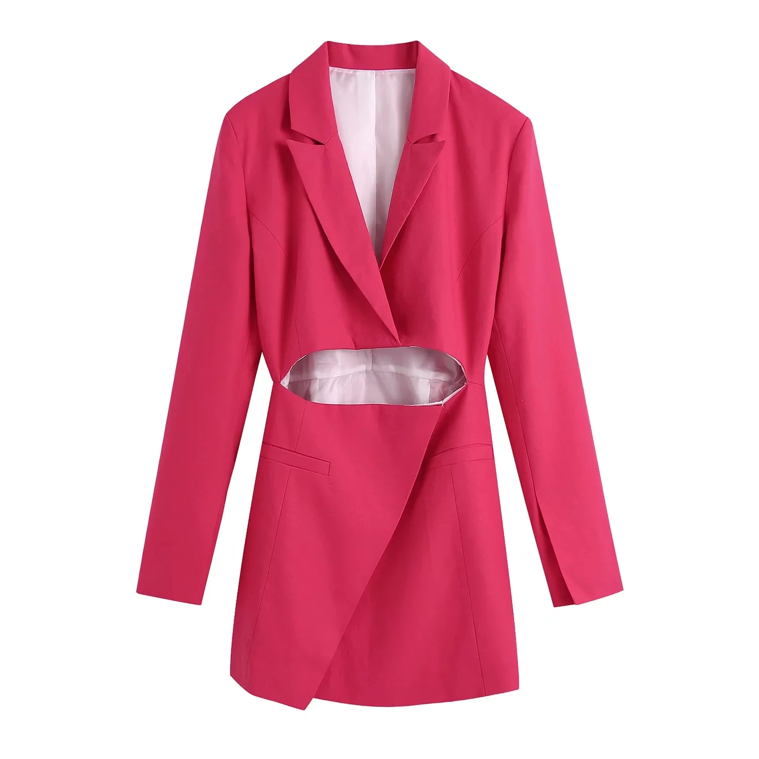 

Xitimeao New Women's Elegant Long Sleeve Open Design Suit Coat Dress Office Casual Wear Spring And Autumn Slim Mini Skirt Xiti