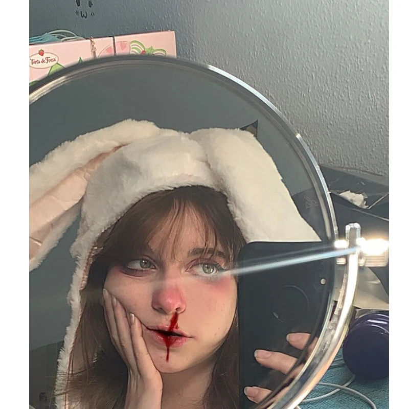 

Cosplay Rabbit Props Costume Women Bunny Hat Cap Girl Party Rabbit Style Hat Scrub Hat Designer Bonnets Wholesale Winter White#2