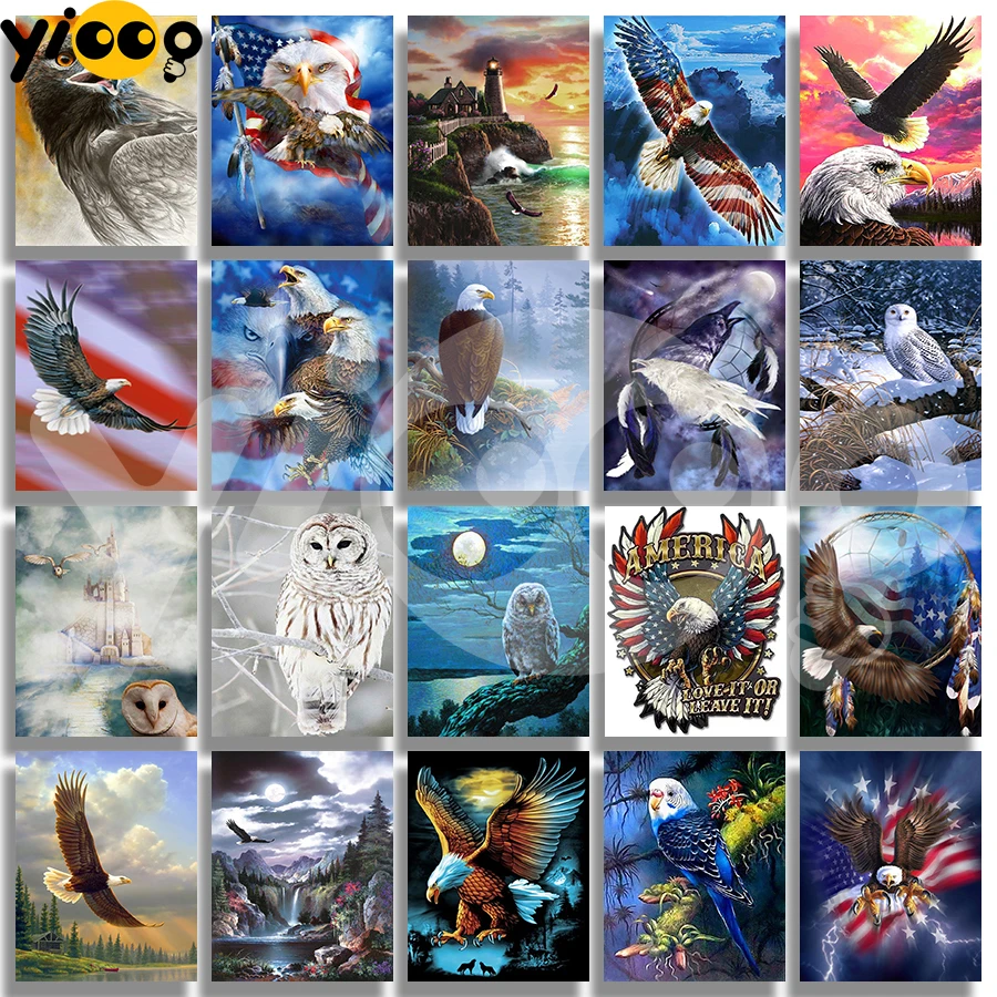 

Квадратная/круглая Алмазная вышивка, вышивка крестиком, Орлан, небо, бриллиант, украшение для дома TB20