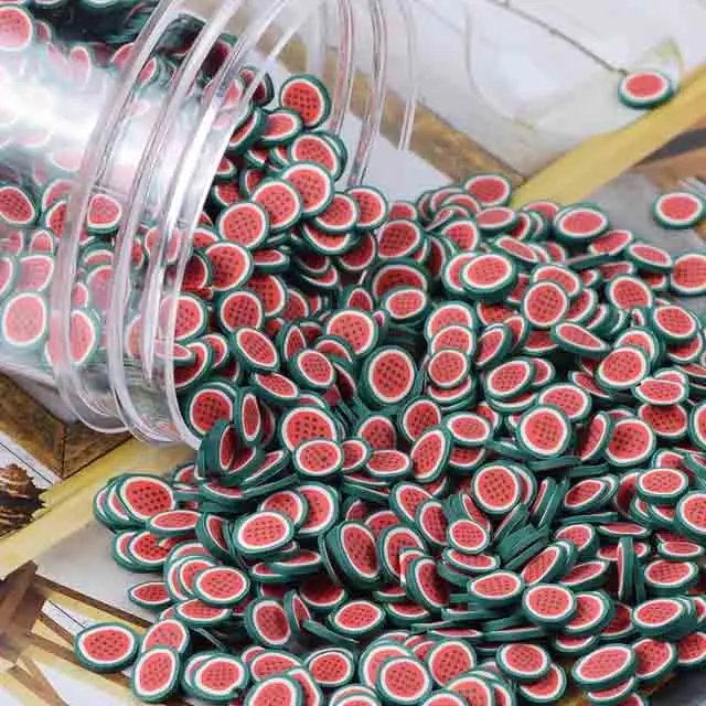 color11 1000 шт кусочки в форме сердца, полимерная глина, идеально подходит для слизи, амулеты, поставки слаймов, пушистая прозрачная слизи, глина, char butter Slime - Цвет: color11