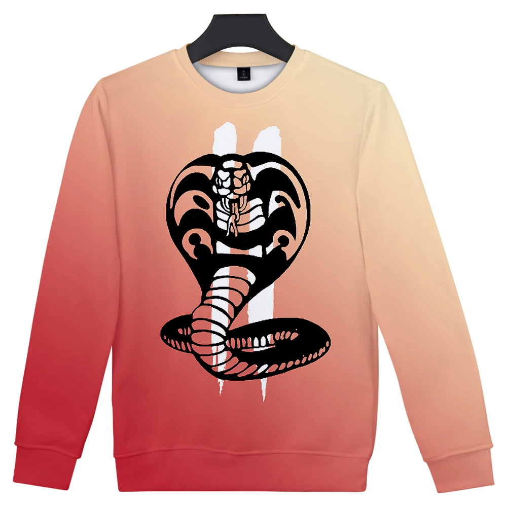 

Kpop Cobra Kai Man Tracksuit Harajuku Snake 3D Print Hoodie Pullover O Neck Hit Hop Women Clothes Wholesale Boy Girl Tops 2021