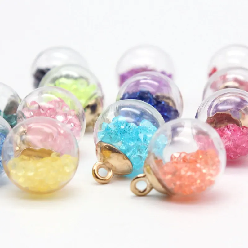 5 шт. 15 мм стеклянный шар цветной голая Бриллиантовая Корейская акриловая