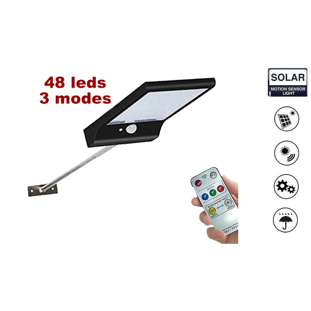48 led Separable LED Solar Light Panel Power PIR Motion Sensor Garden Outdoor Pathway Sense Lamp Wall Ligh | Лампы и освещение