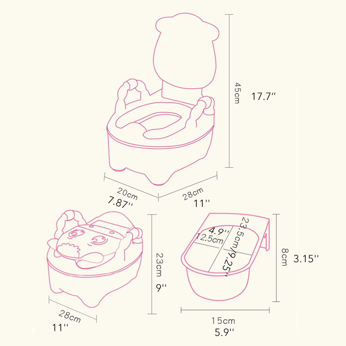 

Baby Potty Toilet Pot Training Seat Baby Potty Training Urinal for Toddler Boys and Girls Potty Trainer Seat Children Toilet Pot