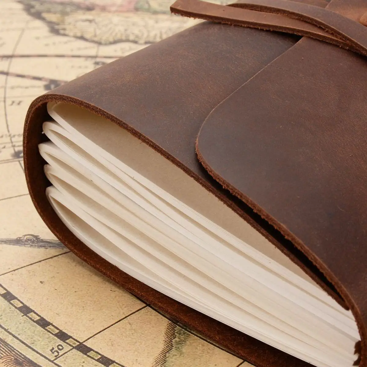 

7x5inch Leather Journal Travel Notebook Handmade Vintage Leather Bound Writing Notebook Men Women Unlined Travel Journal Writing