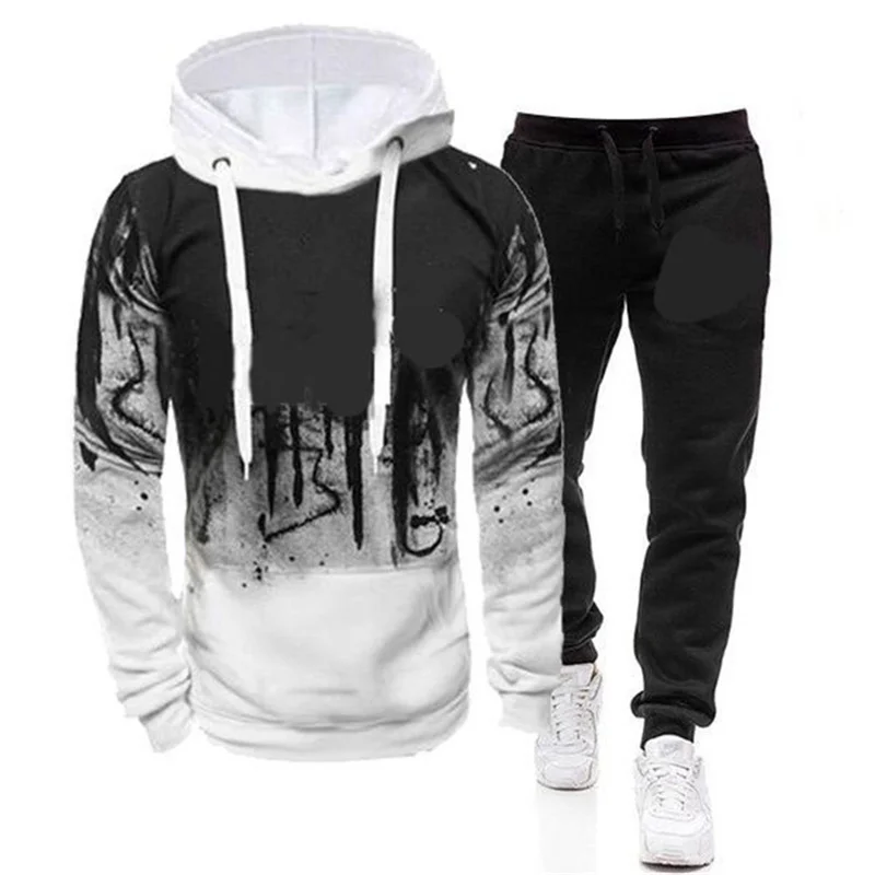 

2021 Spring and Autumn New Men's Casual Suit Loose Fitness Morning Running Sportswear High Quality Long Sleeve Hoodie Long Pants