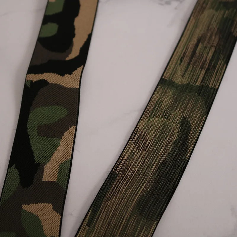 

50 Yards Camouflage Army Green Jacquard Elastic Band 38mm For Headband Trousers Waist Bands Underwear Sewing Accessories