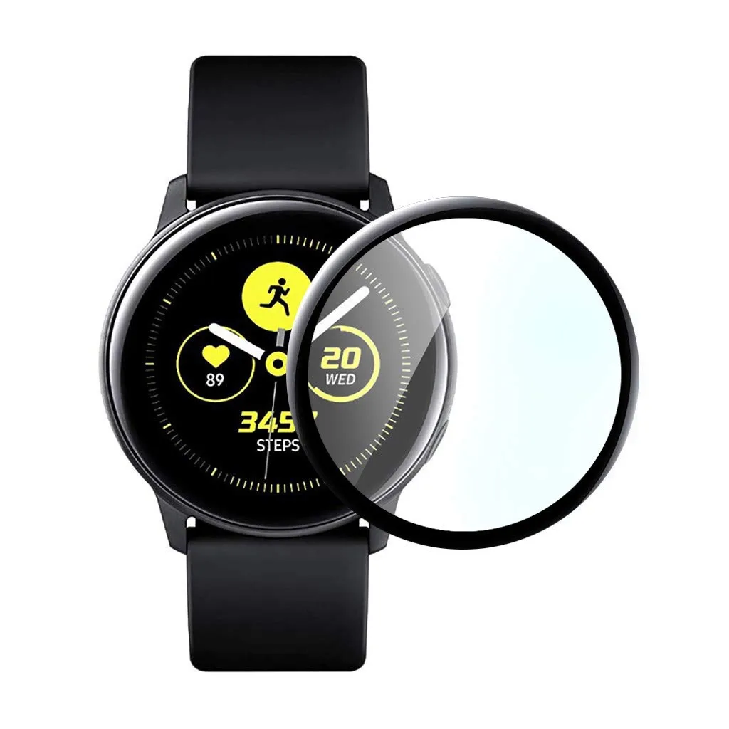 Стекло с полным покрытием для часов Samsung Galaxy Watch Active 2 40 мм закаленное стекло